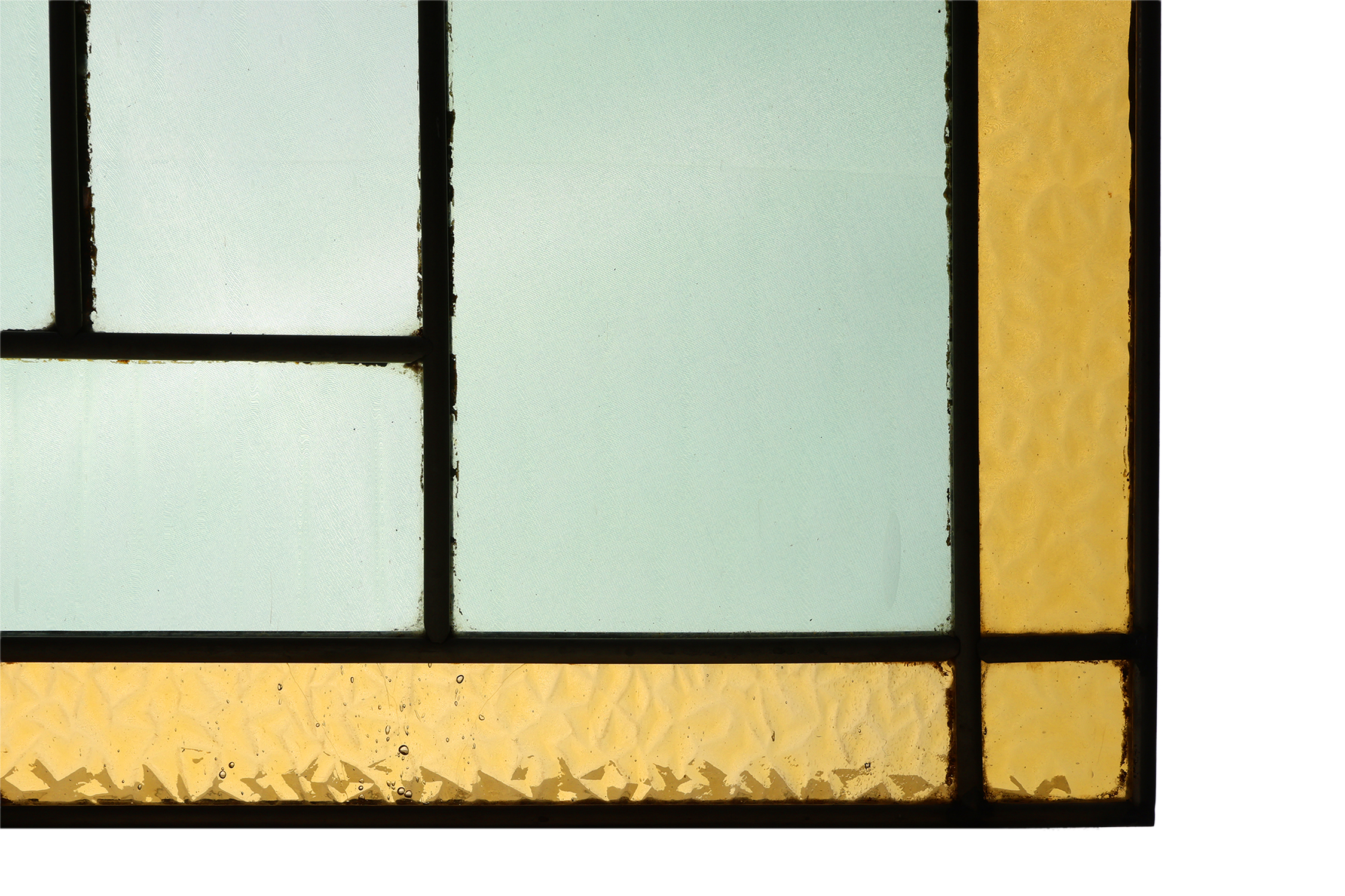 Art Deco Stained Glass Panel Depicting a Boxing Match, Belgium ca. 1910thumbnail